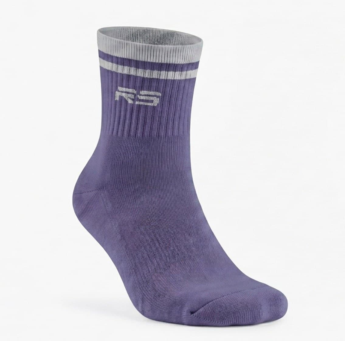 LINES SOCK UNISEX - LT.GREY/BLACK - 1