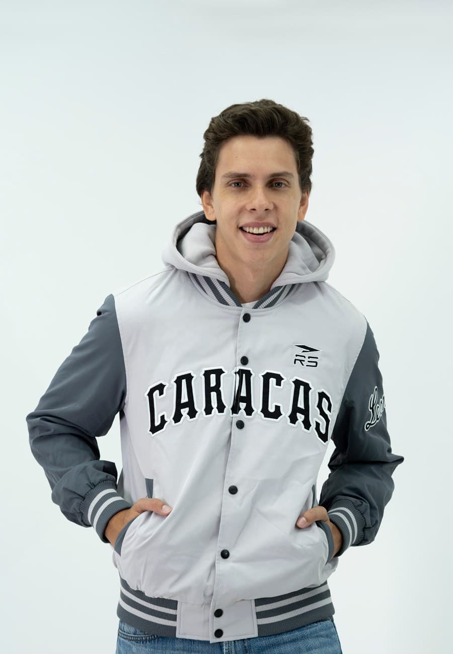 BOMBER JACKET MEN LEONES 24-25 - GREY/LT.GREY - 1