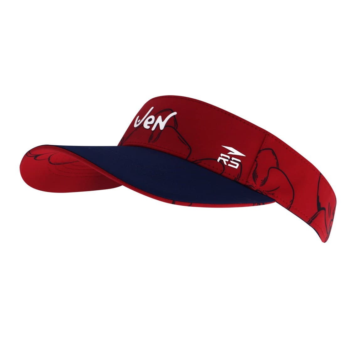 ORCHID VISOR OLYMPIC 56CM RED/NAVY - 2