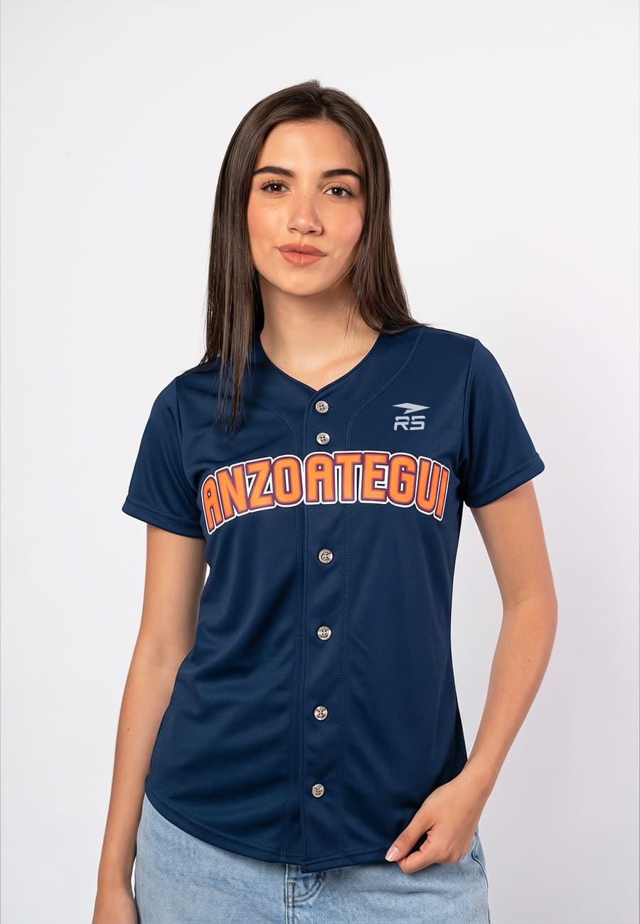CAMISA OFICIAL ALTERNATIVO DAMA CARIBES  - AZUL OSCURO - 1