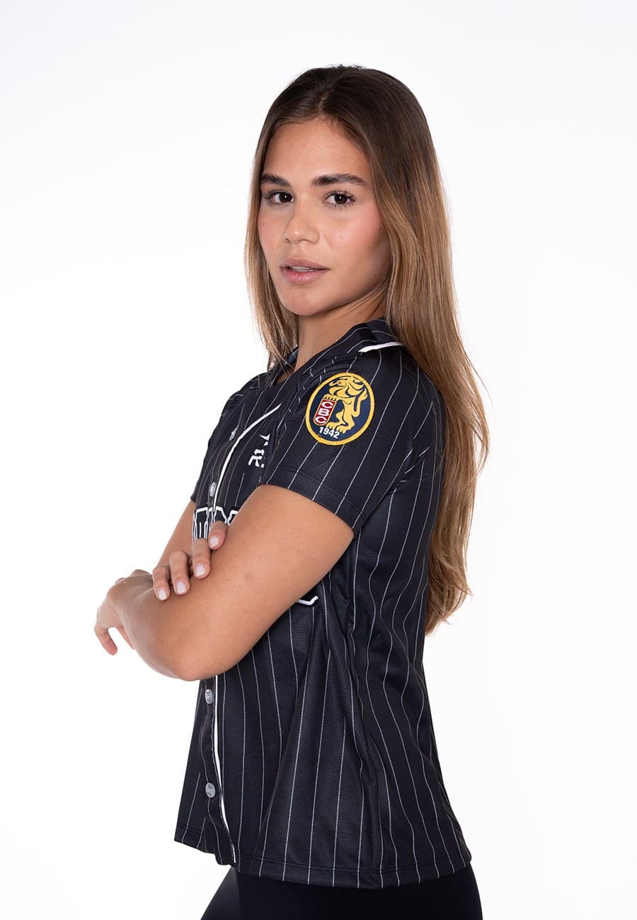 CAMISA OFICIAL VISITA DAMA LEONES DEL CARACAS -  NEGRO/BLANCO - 3