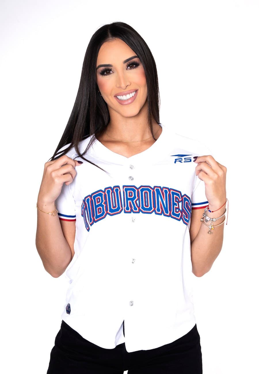 CAMISA OFICIAL HOME DAMA TIBURONES DE LA GUAIRA BLANCO/AZUL - 2