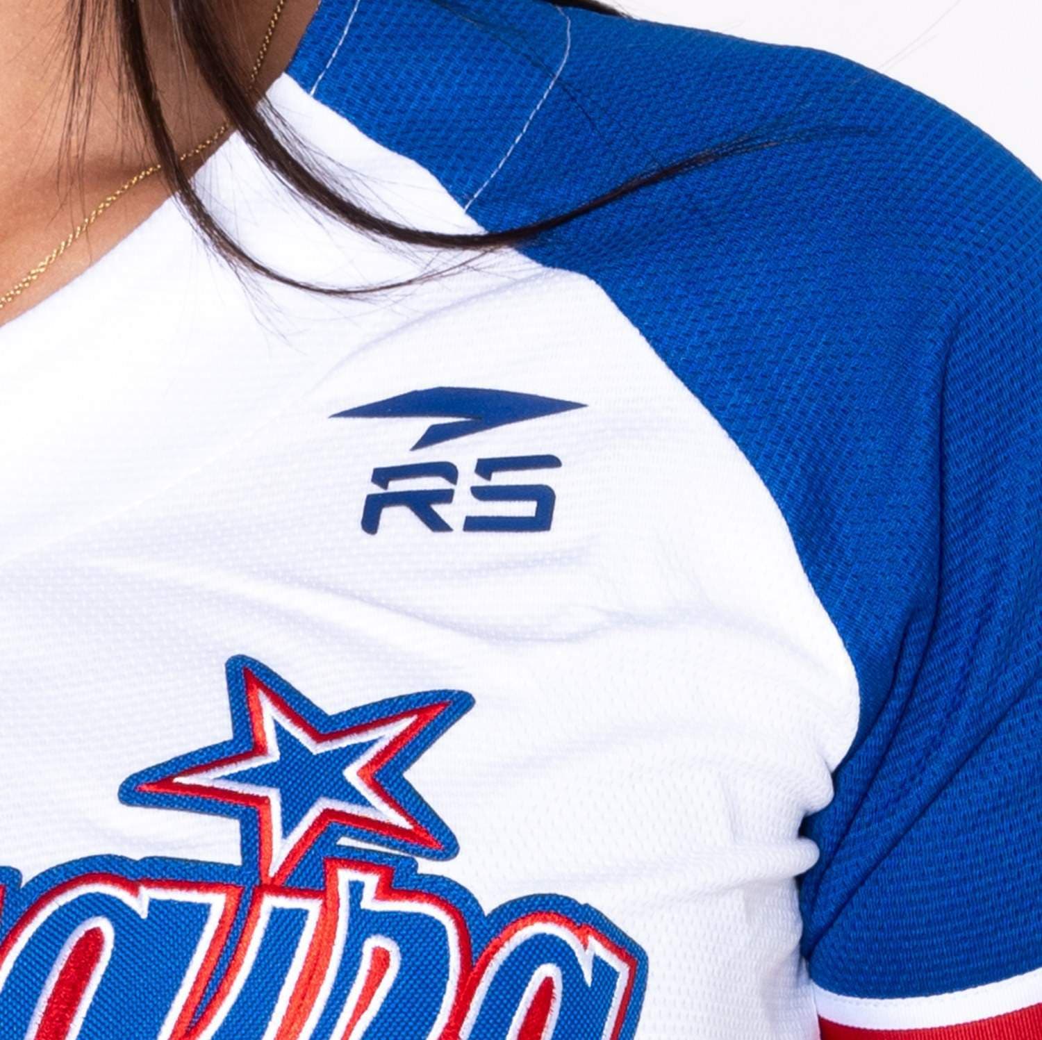 CAMISA OFICIAL  ALTERNATIVA I DAMA TIBURONES DE LA GUAIRA BLANCO/AZUL - 4