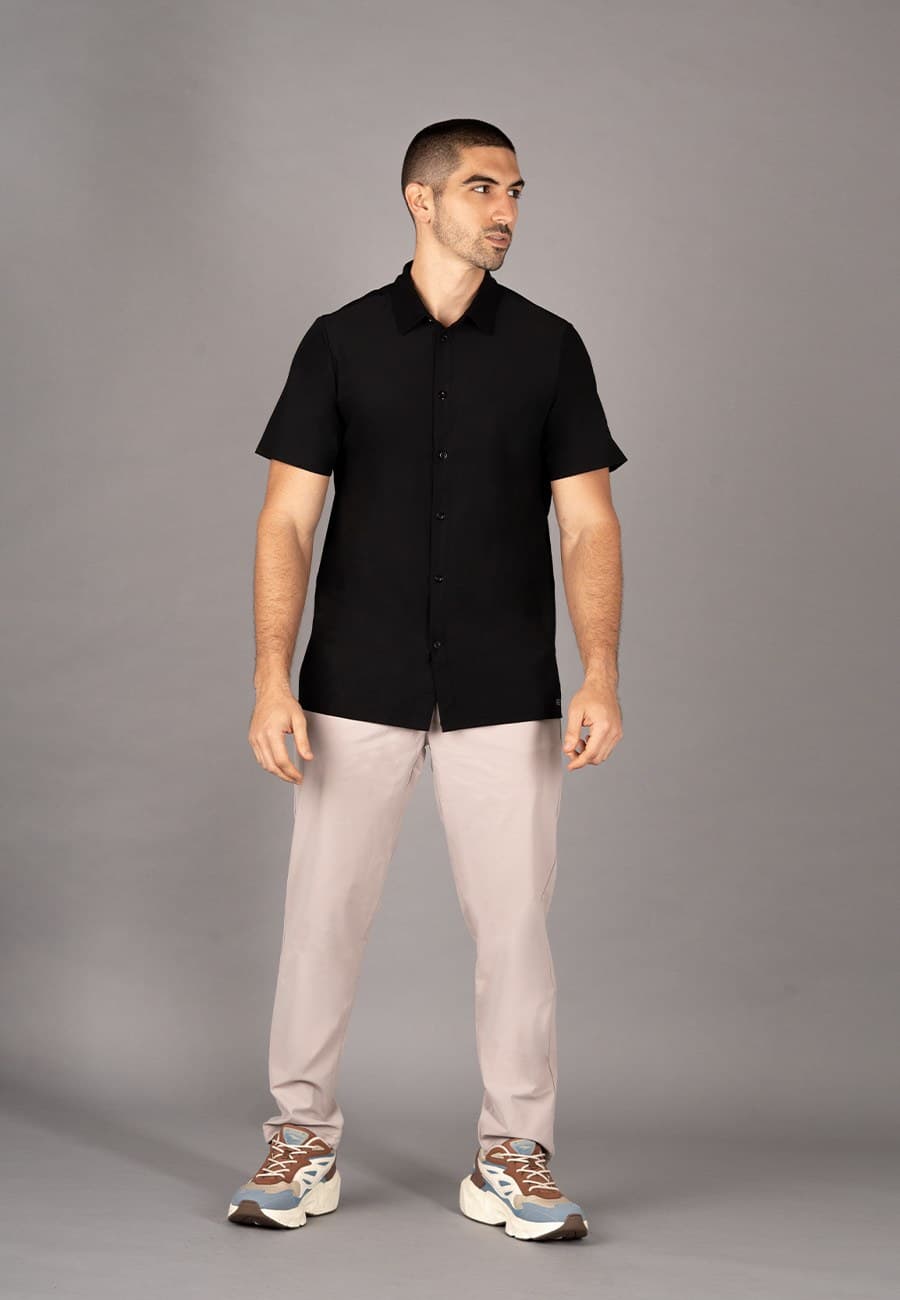 CYPHER MEN SHIRT SHORT SLEEVE - BLACK - 1