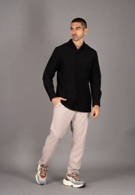 CYPHER MEN SHIRT LONG SLEEVE - BLACK
