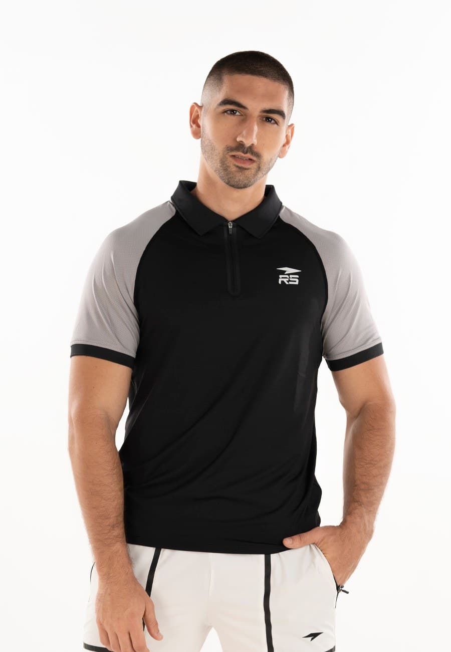 ELEVATE POLO MEN - BLACK - 1