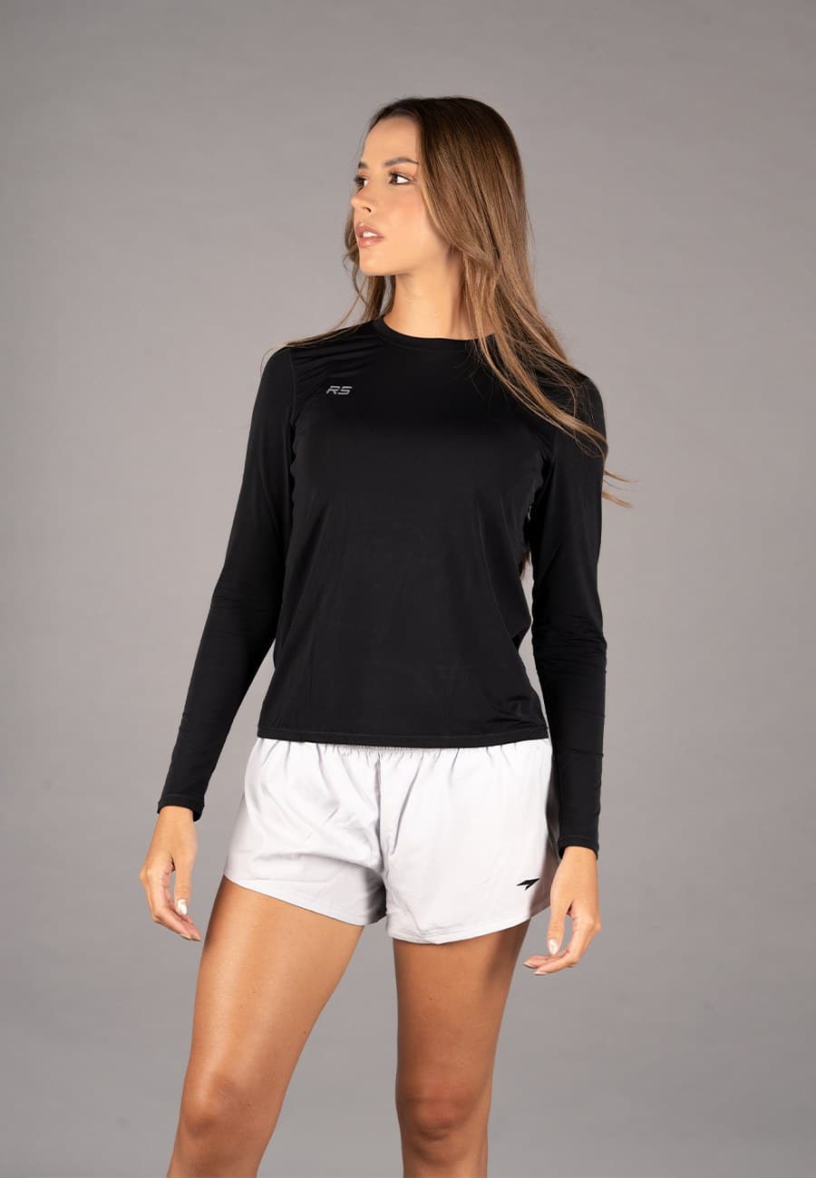 SUN SHIRT LS WOMEN - BLACK - 1