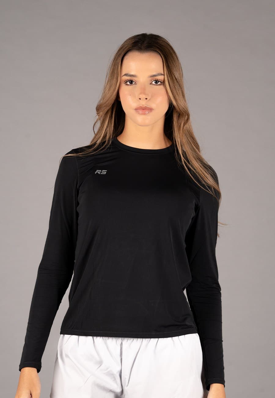 SUN SHIRT LS WOMEN - BLACK - 2