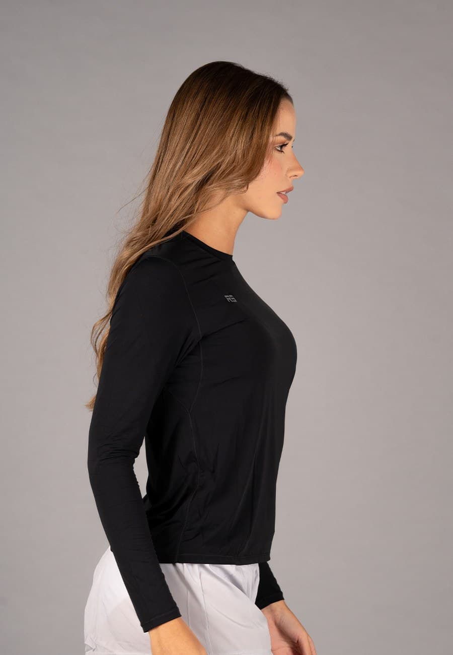 SUN SHIRT LS WOMEN - BLACK - 3
