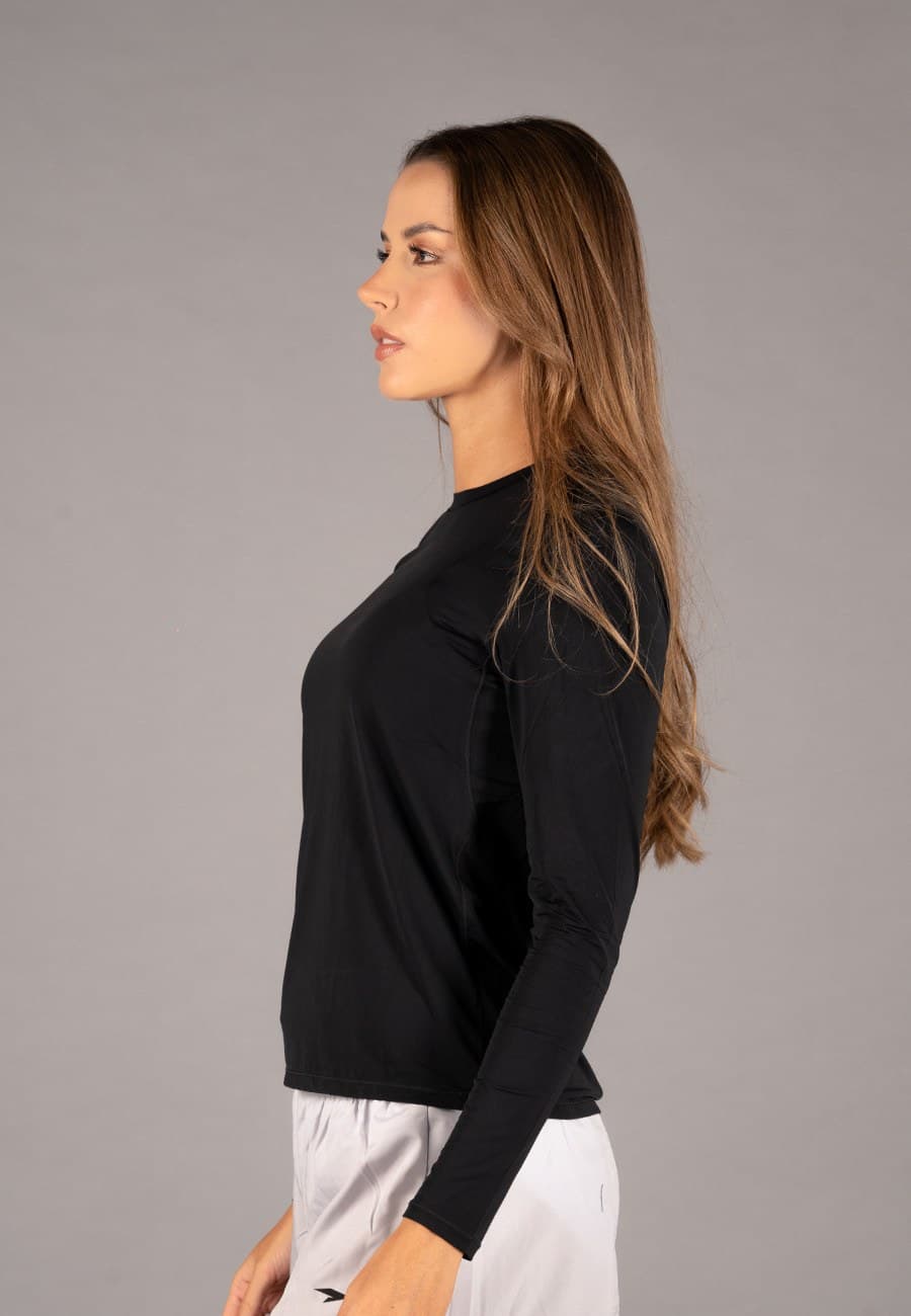 SUN SHIRT LS WOMEN - BLACK - 4