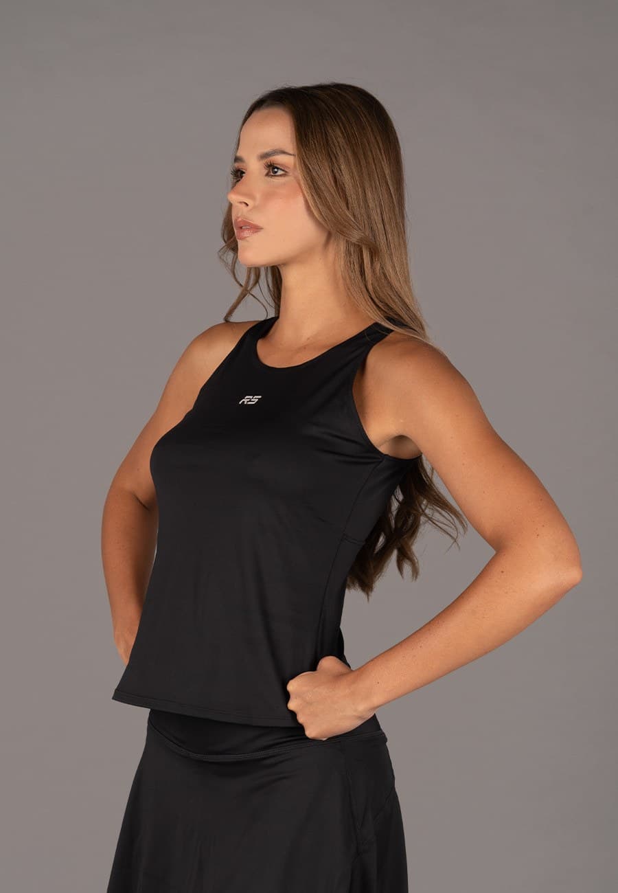 BLOSSOM TANK TOP WOMEN - BLACK - 3