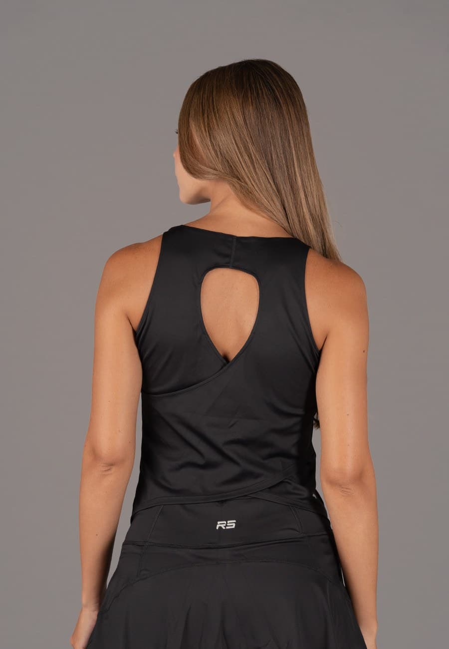 BLOSSOM TANK TOP WOMEN - BLACK - 4