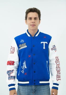 BOMBER JACKET 2.0 MEN TIBURONES  24-25 - BLUE/WHITE