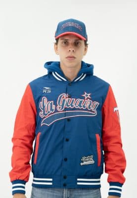 BOMBER JACKET MEN TIBURONES 24-25 - BLUE/RED