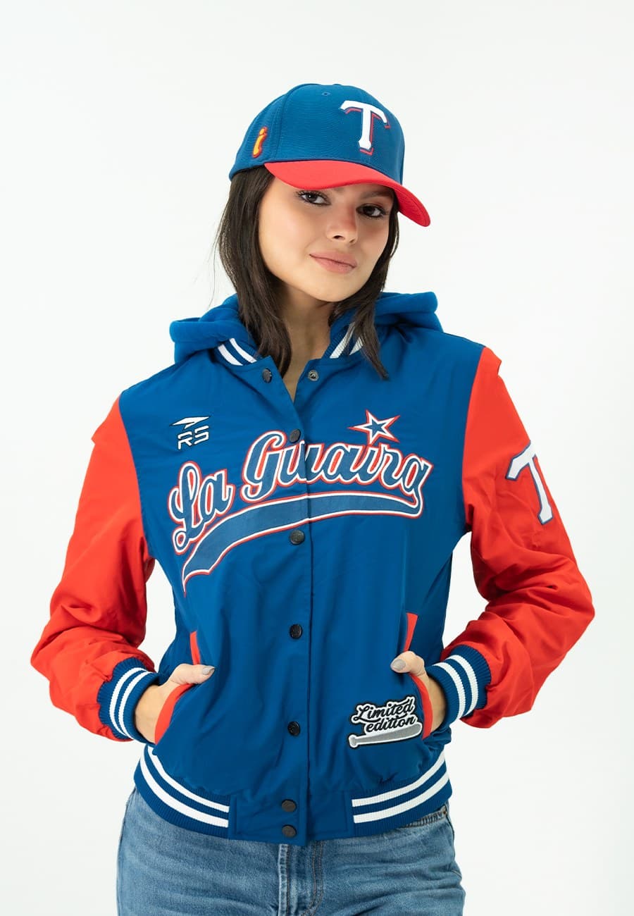 BOMBER JACKET WOMEN TIBURONES 24-25 - BLUE/RED - 1