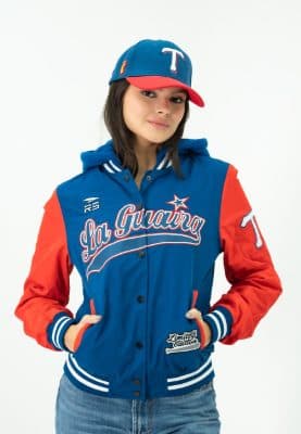 BOMBER JACKET WOMEN TIBURONES 24-25 - BLUE/RED