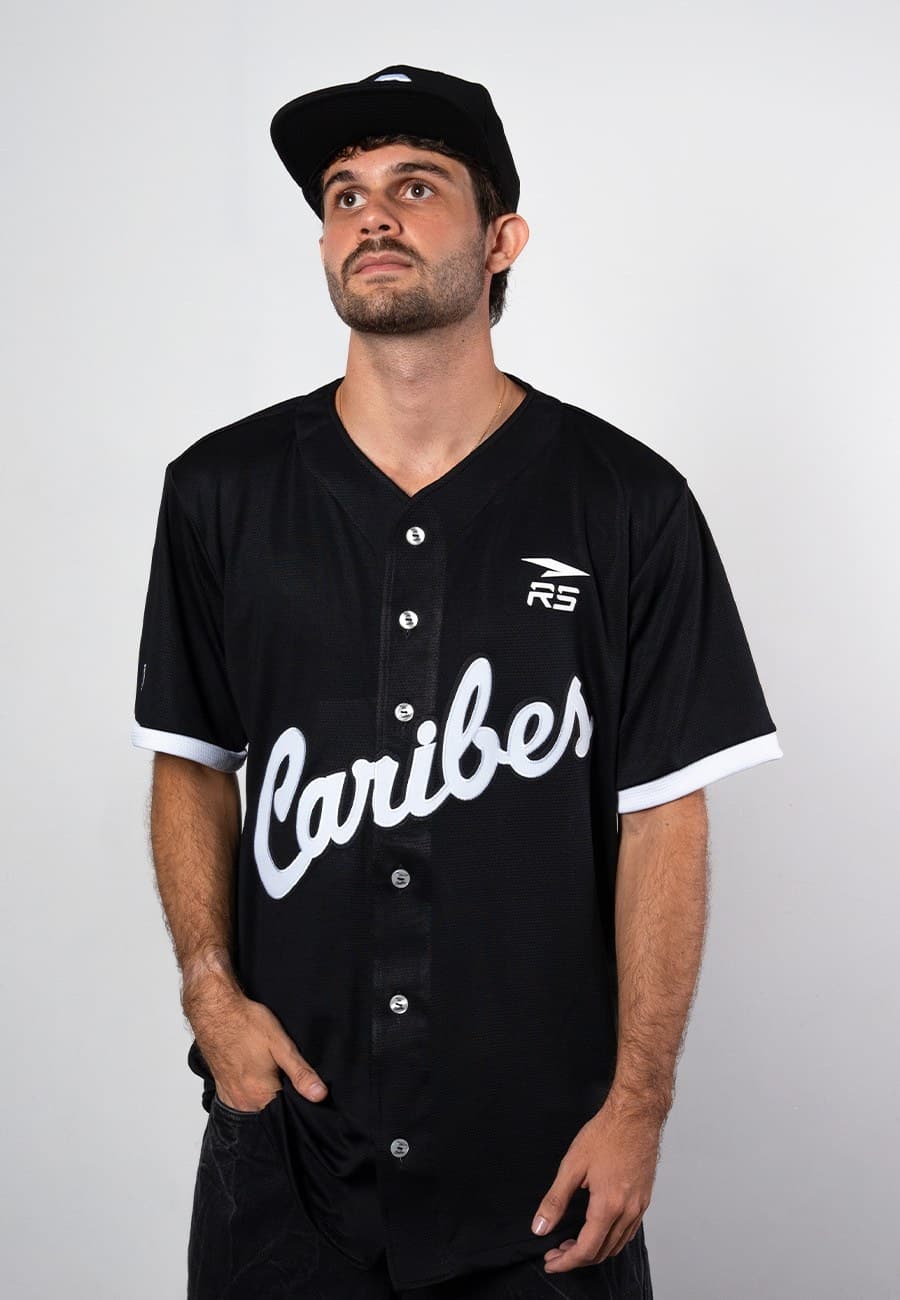 CAMISA OFICIAL CITY CONNECT CABALLERO CARIBES - NEGRO