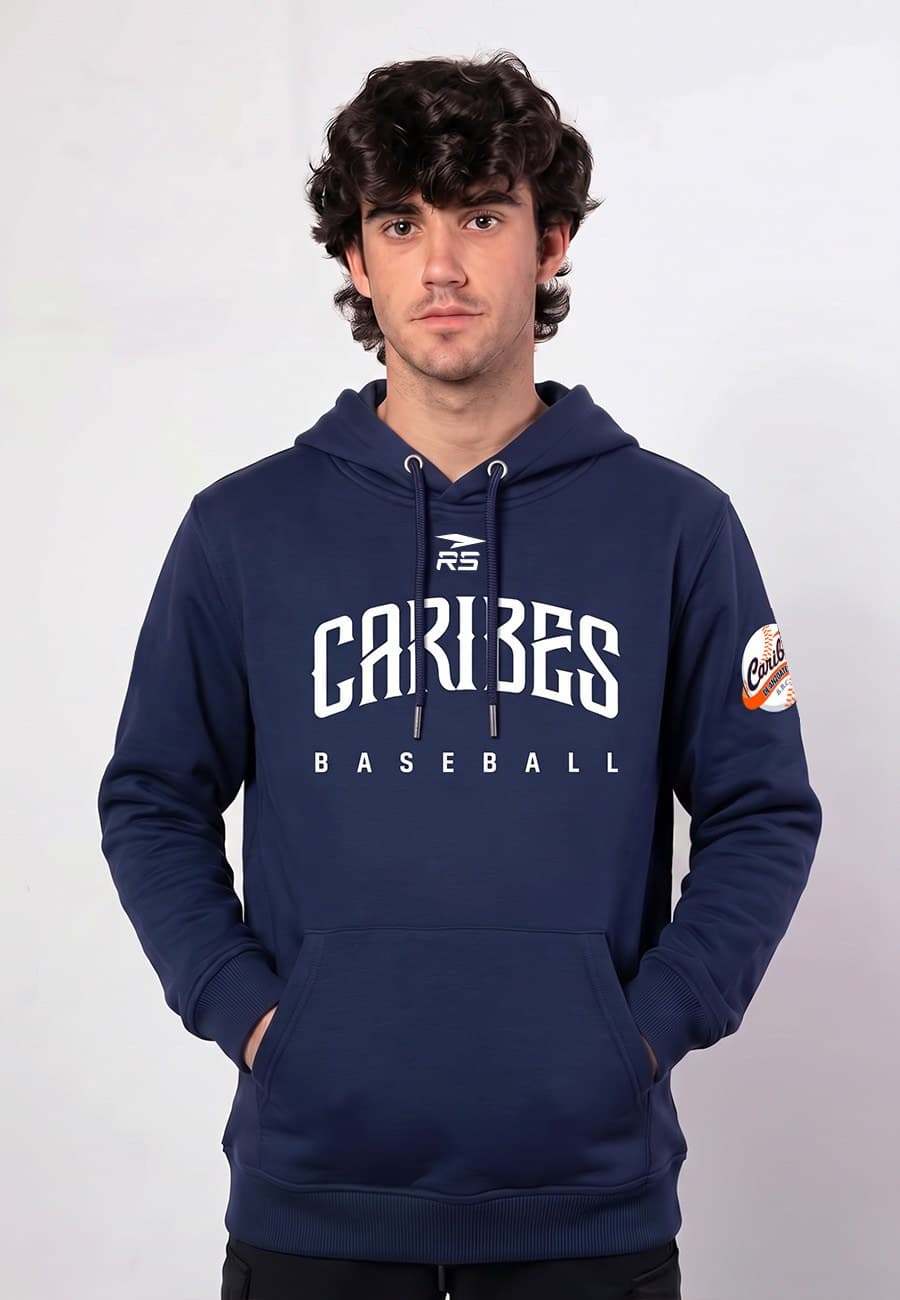 HOODIE OFICIAL UNISEX CARIBES - AZUL MARINO