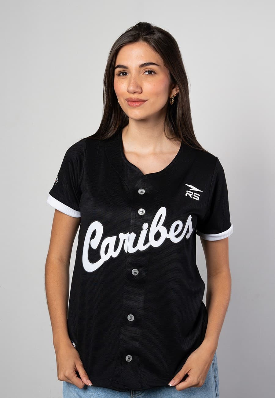 CAMISA OFICIAL CITY CONNECT DAMA CARIBES - NEGRO