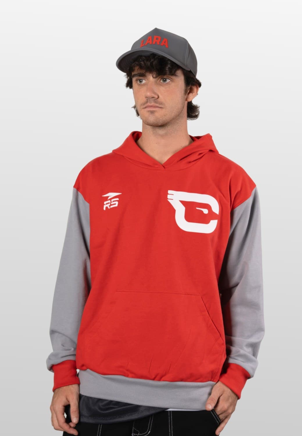 HOODIE OFICIAL UNISEX CARDENALES DE LARA - ROJO/GRIS