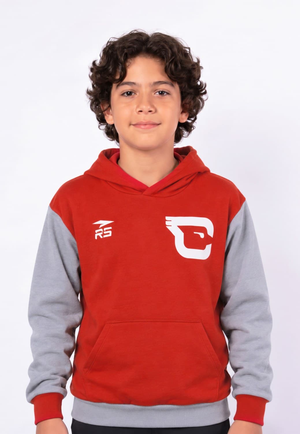HOODIE OFICIAL JUVENIL CARDENALES DE LARA - ROJO/GRIS